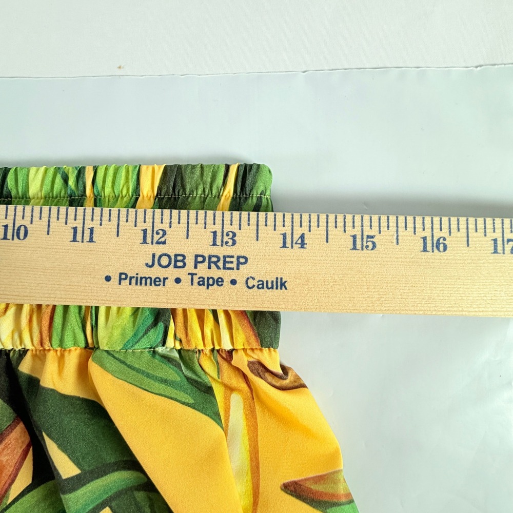 Adidas x Farm Rio Pacer Shorts Yellow Tropical Bird of Paradise S NWT - Picture 3 of 9